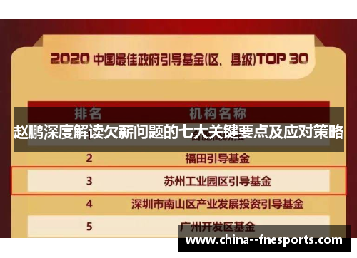 赵鹏深度解读欠薪问题的七大关键要点及应对策略 赵鹏深度解读欠薪问题的七大关键要点及应对策略